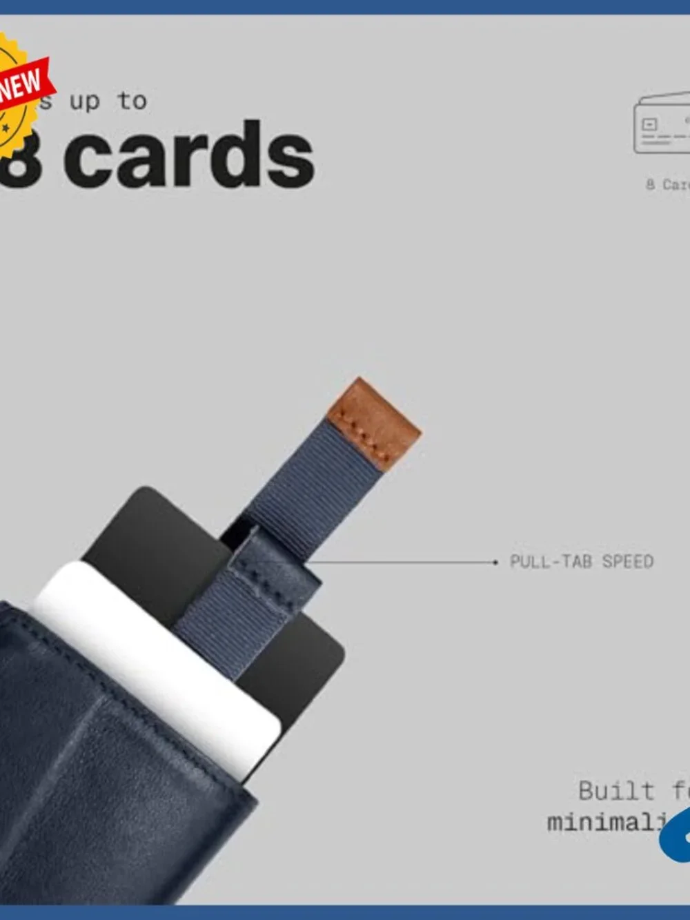 Slim RFID Blocking Leather Wallet with Magnetic Closure Quick Access